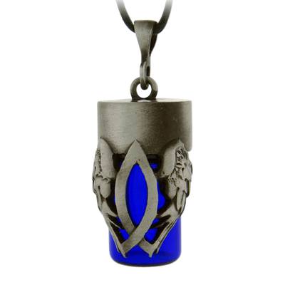 Christian Blue Cremation Urn Necklace